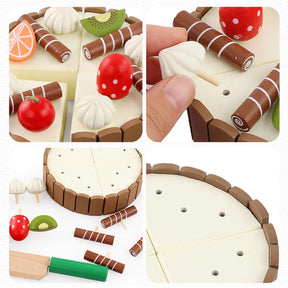 Montessori Sweet Treats: Wooden Cake Playset - Petite Cove 