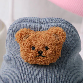 Bear Cutie Knit Baby Beanie - Petite Cove 