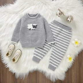 Petite Knit® 'Sheep Dreams' Sweater & Trousers Set - Petite Cove 