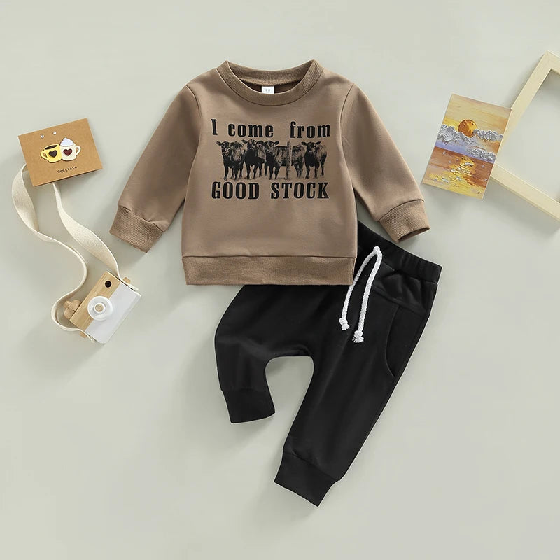 Little Rancher Sweatsuit - Petite Cove 