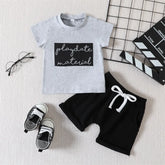 Playdate Material T-Shirt & Shorts Set - Petite Cove 