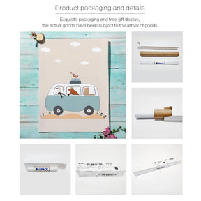 Boho-Chic Nursery Wall Art | 'Playful Pals': Duck, Squirrel & Friends Cartoon Canvas - Petite Cove 