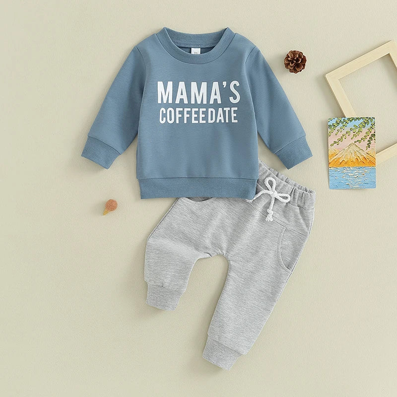 Mama's Coffee Date Sweatsuit - Petite Cove 