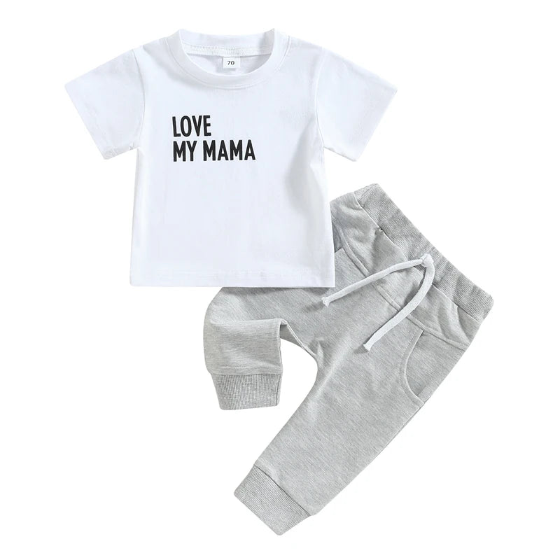 Love My Mama T-Short & Joggers Set - Petite Cove 