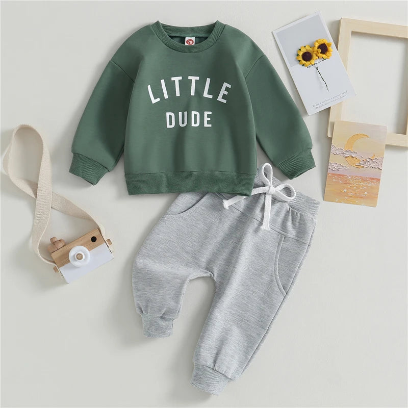 Little Dude Sweatsuit - Petite Cove 