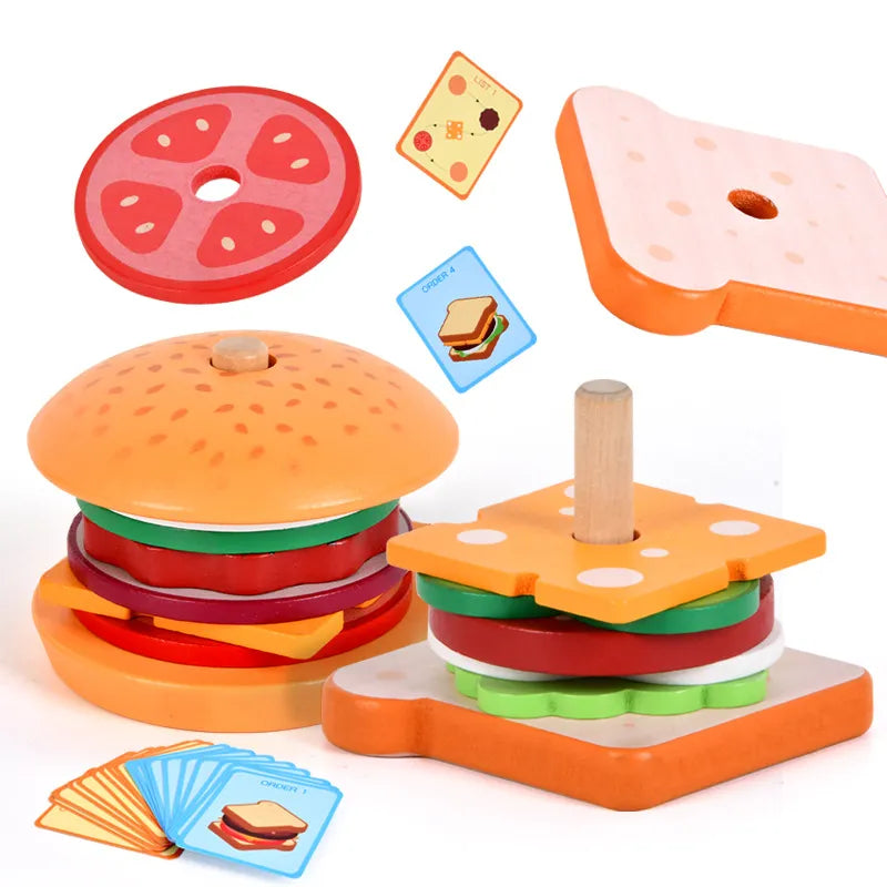 Montessori Stack-a-Burger: Educational Fun - Petite Cove 