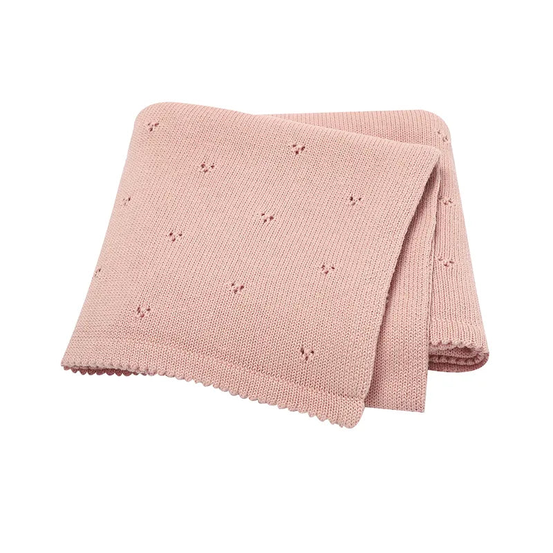 SnuggleSoft Cotton Knit Baby Blanket - Petite Cove 