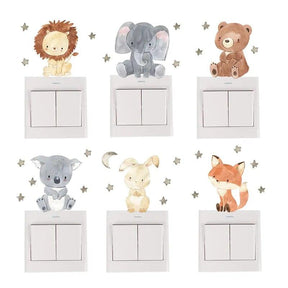 6-Pack Animal Light Switch Stickers - Petite Cove 