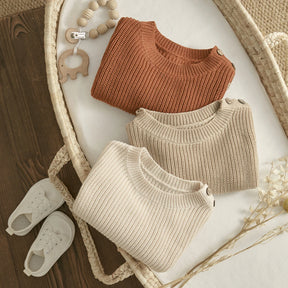 Button-Up Knit Sweater - Petite Cove 