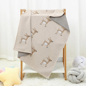 Petite Knit® Baby Deer Blanket - Petite Cove 