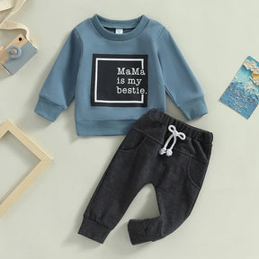 Mama is My Bestie Sweatsuit - Petite Cove 