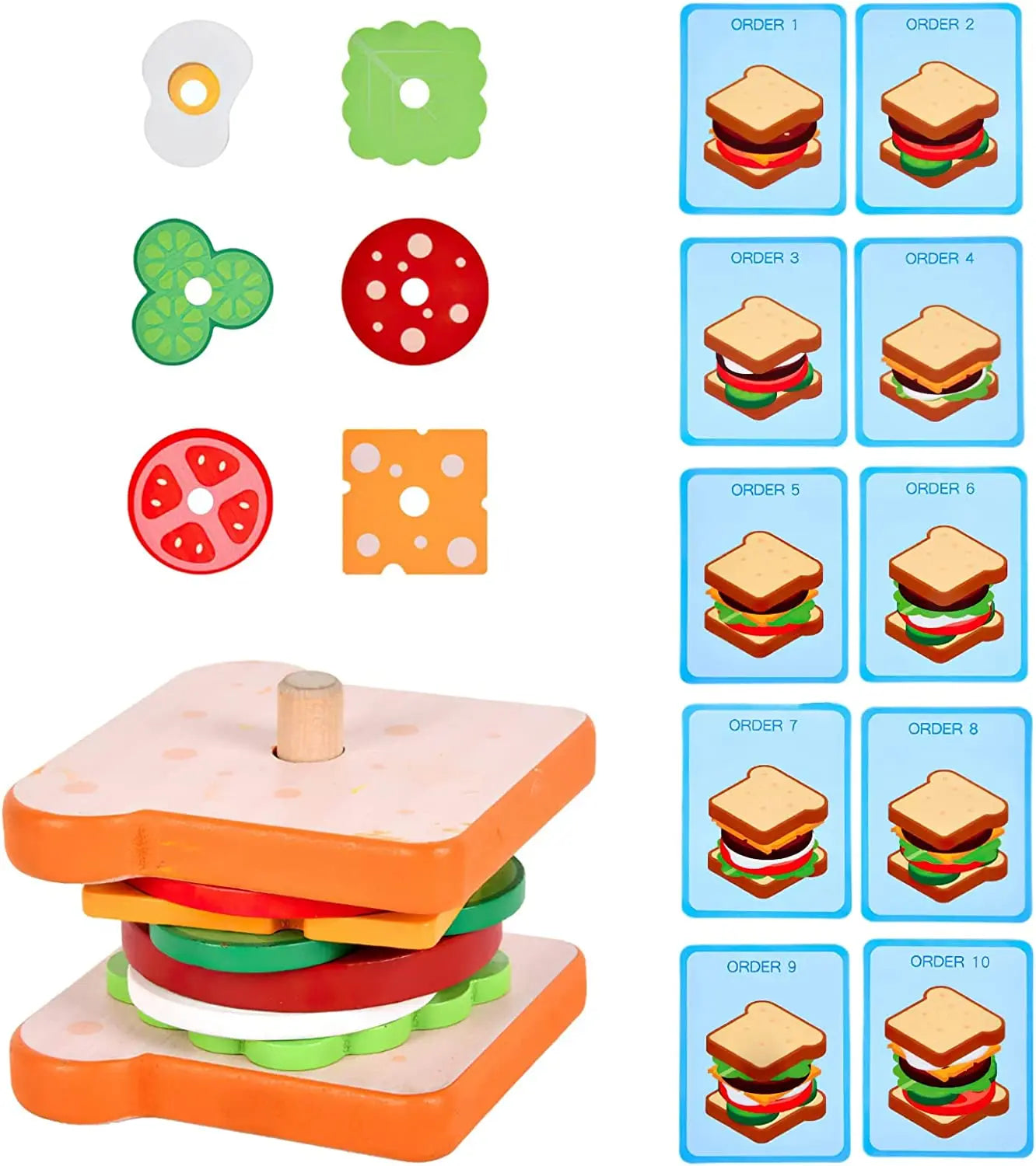 Montessori Stack-a-Burger: Educational Fun - Petite Cove 