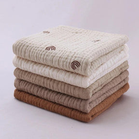 Boho-Chic 5-Piece Absorvent Baby Face Towel Set - Petite Cove 