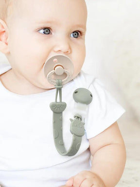 Baby Animals Kid-Proof Silicone Pacifier & Teething Chain Clip - Petite Cove 