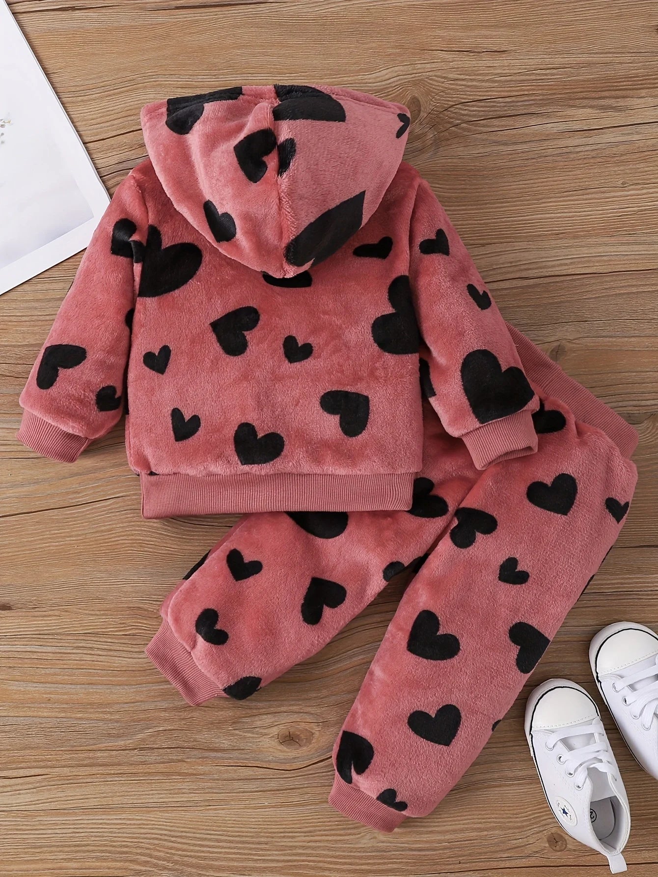 CozyFur Heart Hooded & Trouser Set - Petite Cove 