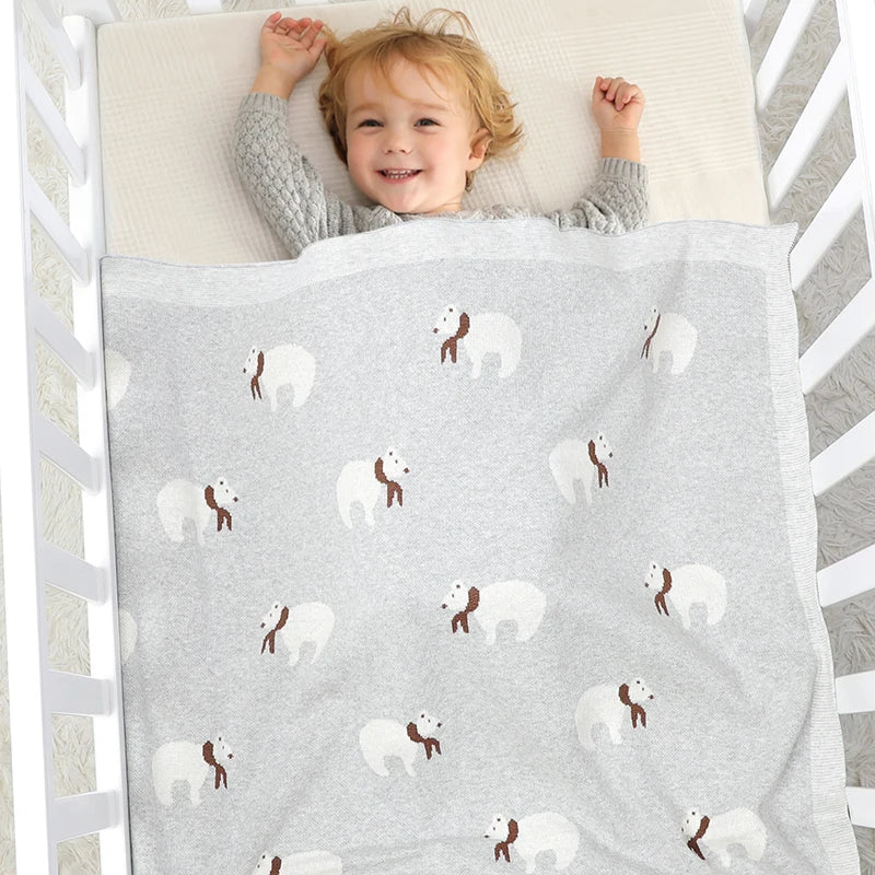 Petite Knit® Bear Blanket - Petite Cove 