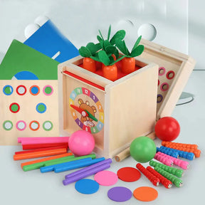 6-1 MultiSkill Montessori Wooden Activity Box - Petite Cove 