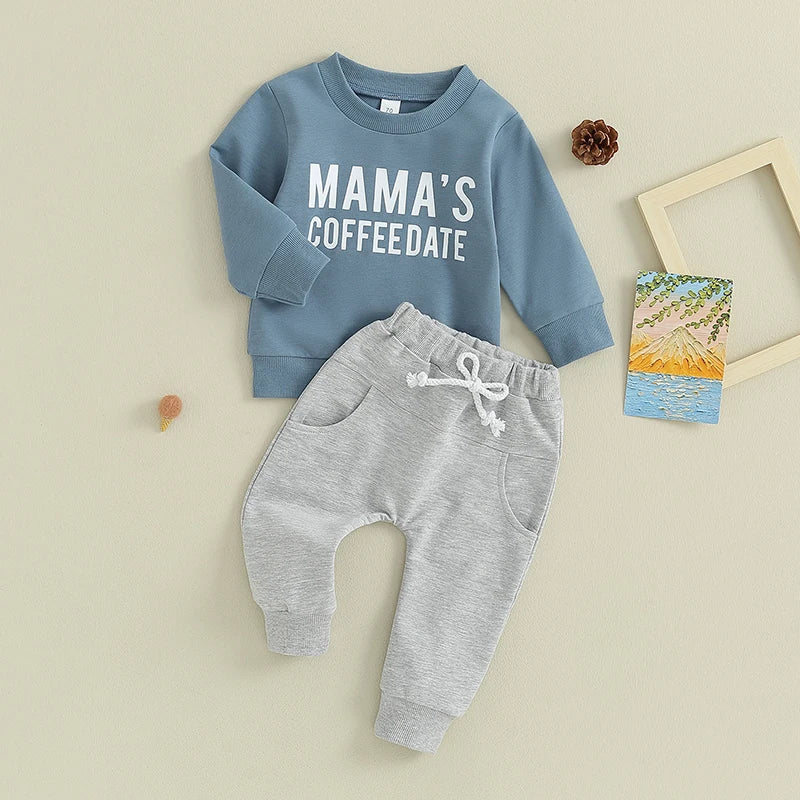 Mama's Coffee Date Sweatsuit - Petite Cove 