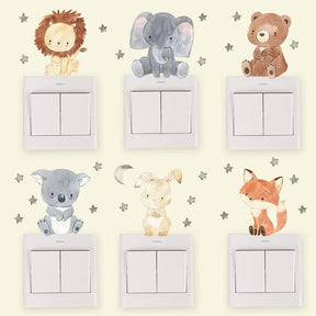 6-Pack Animal Light Switch Stickers - Petite Cove 