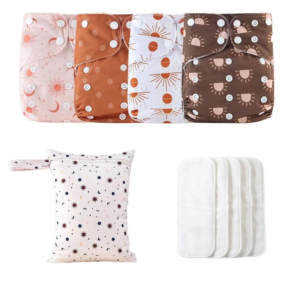 9-Piece Reusable Cloth Diaper Set - Petite Cove 