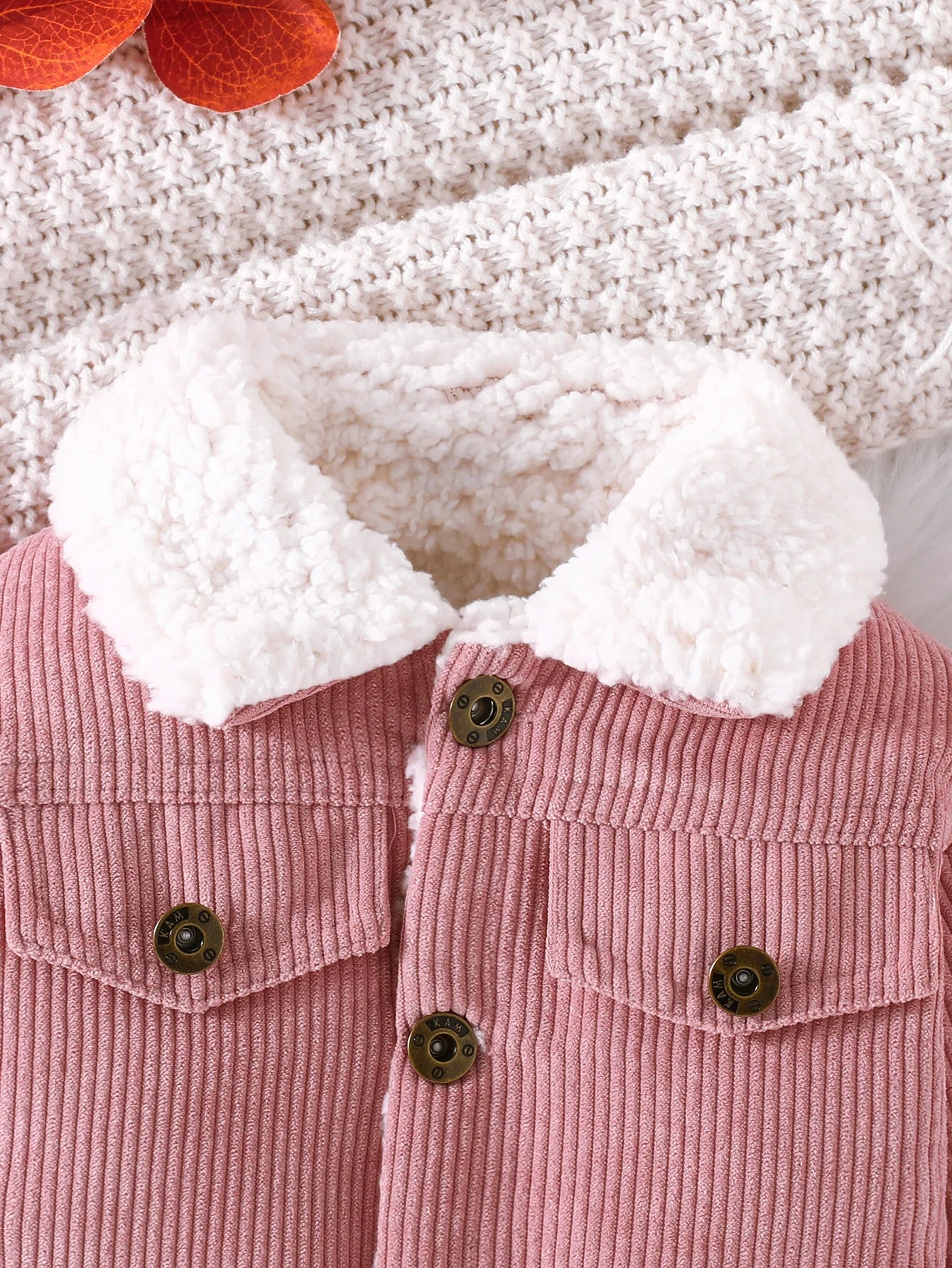 Tiny Trendsetter Corduroy Winter Coat in Pink - Petite Cove 