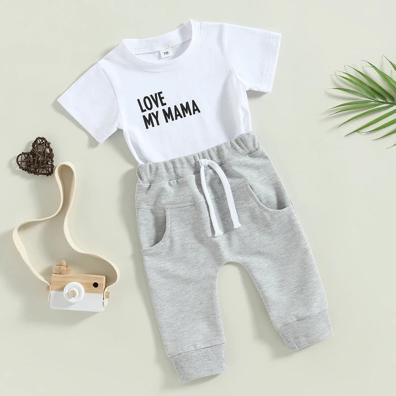 Love My Mama T-Short & Joggers Set - Petite Cove 