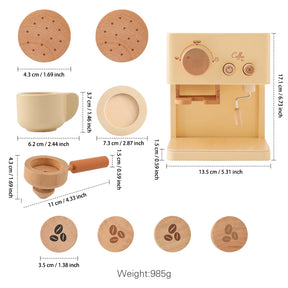 Little Barista Montessori Wooden Toy Set - Petite Cove 