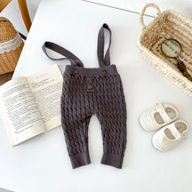 Petite Knit® Classic Stripes Sweater & Overalls Set - Petite Cove 