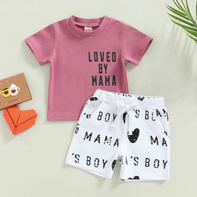 Loved By Mama T-Shirt & Shorts Set - Petite Cove 