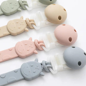 Baby Animals Kid-Proof Silicone Pacifier & Teething Chain Clip - Petite Cove 