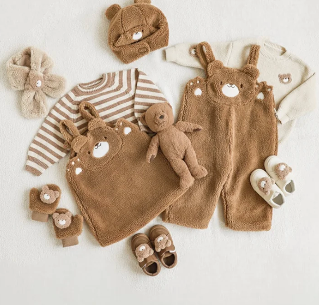 Petite Bear Cozy Dress | Brown - Petite Cove 