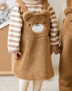 Petite Bear Cozy Dress | Brown - Petite Cove 