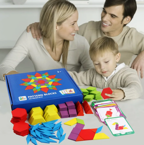 Geo Genius 180-Piece: Montessori 3D Shape Puzzle for Kids - Petite Cove 