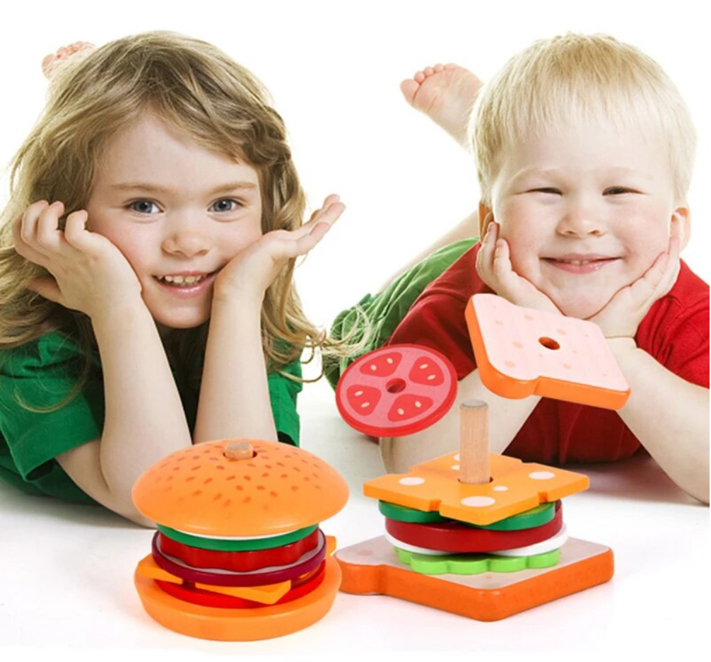 Montessori Stack-a-Burger: Educational Fun - Petite Cove 