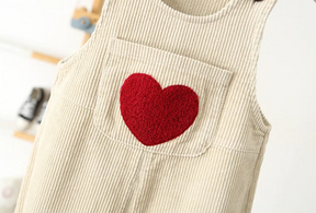 Corduroy Heart Overalls - Petite Cove 