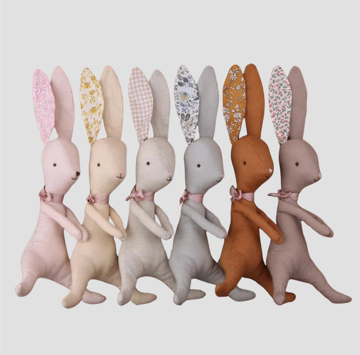 "Cuddle Hare" Handcrafted Cotton Plush Toy - Petite Cove 