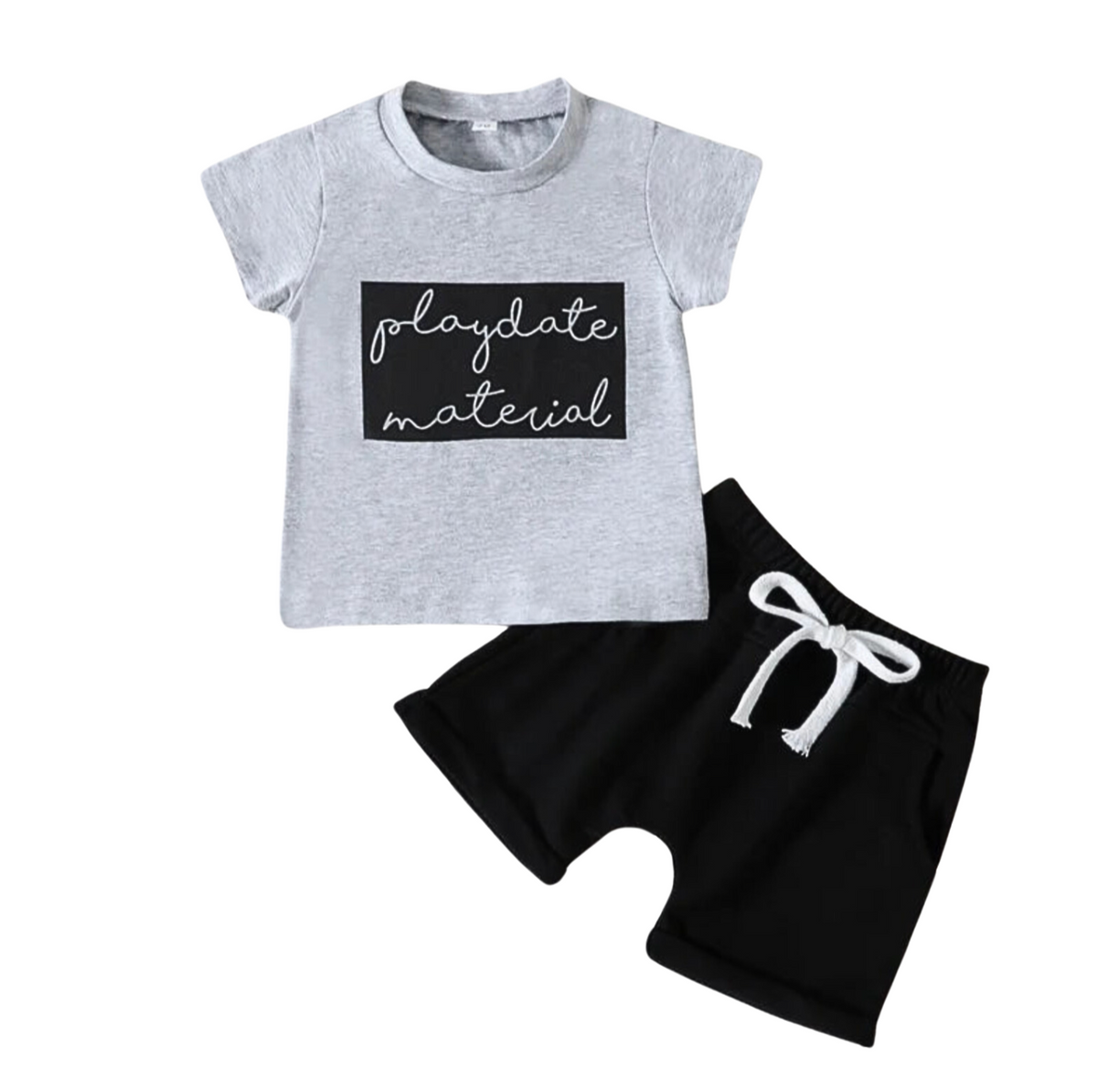 Playdate Material T-Shirt & Shorts Set - Petite Cove 