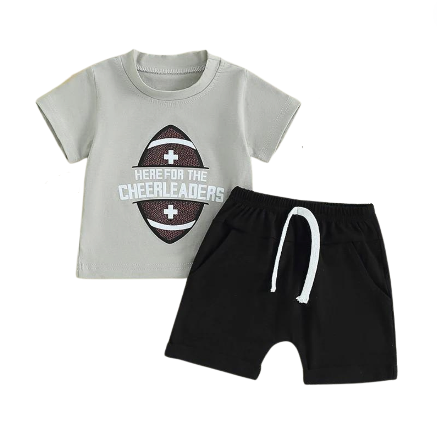 Little Fan T-Shirt & Shorts Set - Petite Cove 