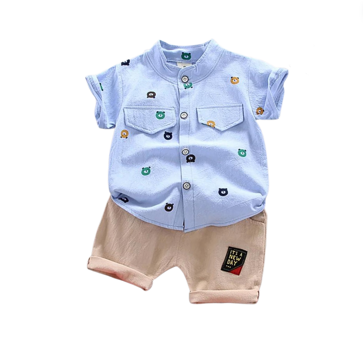 Tiny Bear Shirt & Shorts Set - Petite Cove 