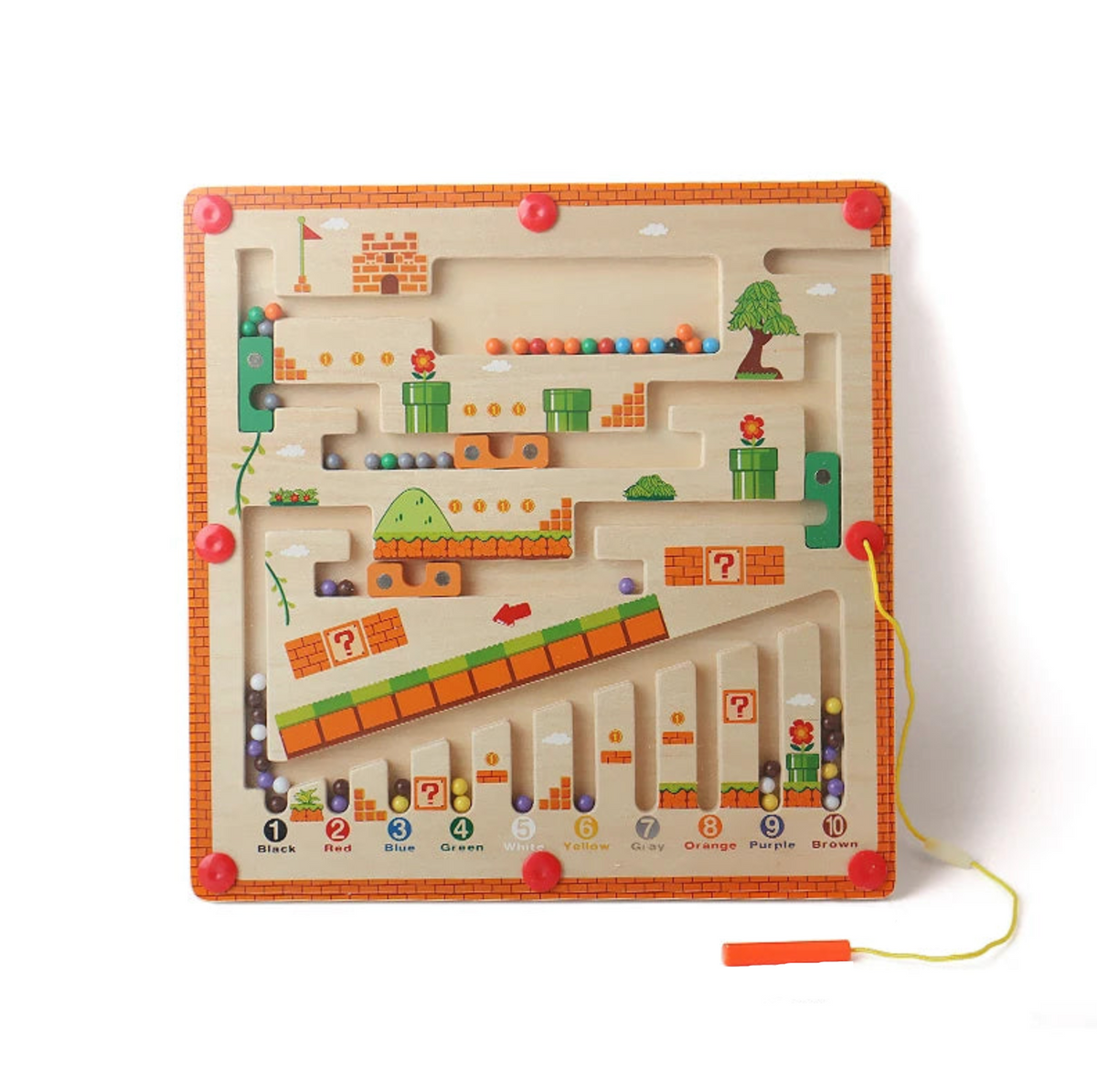 Montessori Magnetic Colorful Count & Sort Maze - Petite Cove 