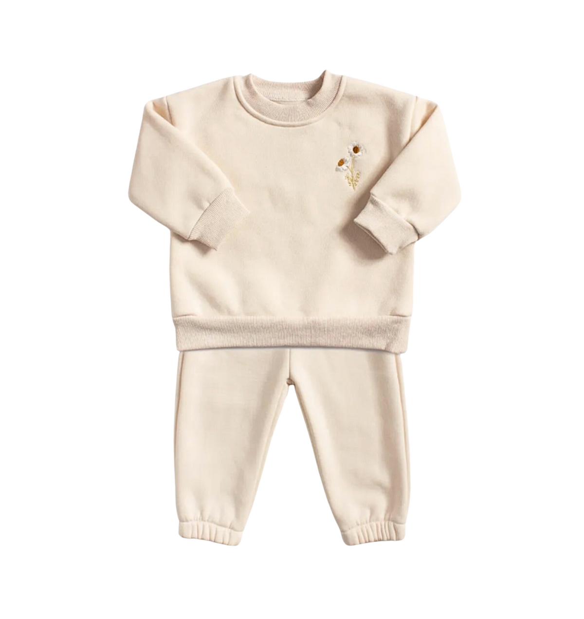 La Delicate Flower Fleece Sweatsuit - Petite Cove 