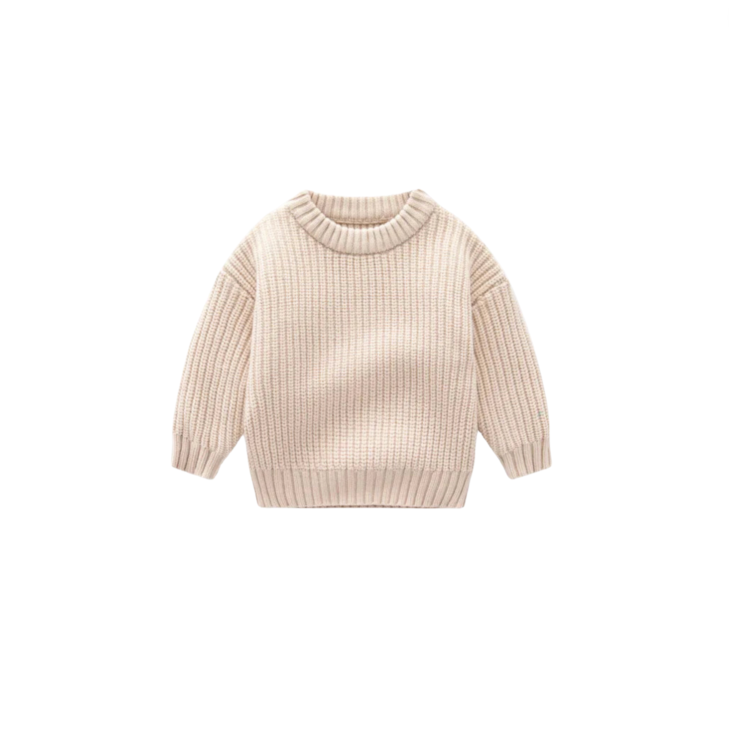 Knit Pullover Sweater in Khaki - Petite Cove 