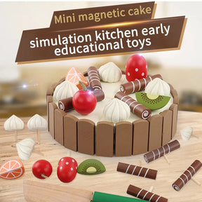 Montessori Sweet Treats: Wooden Cake Playset - Petite Cove 