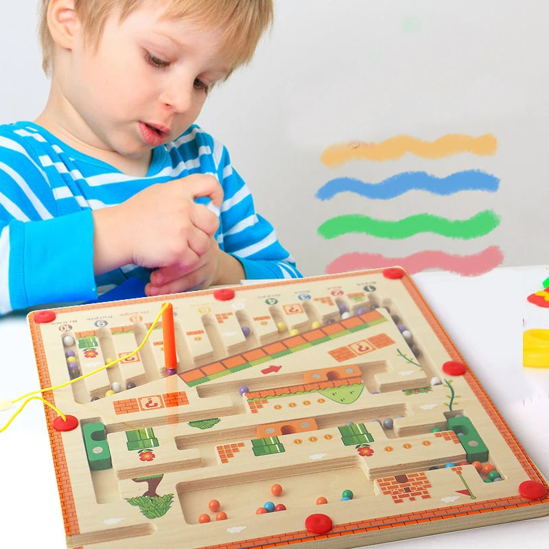 Montessori Magnetic Colorful Count & Sort Maze - Petite Cove 