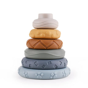 Montessori Soft Silicone Stacking & Teething Blocks - Petite Cove 