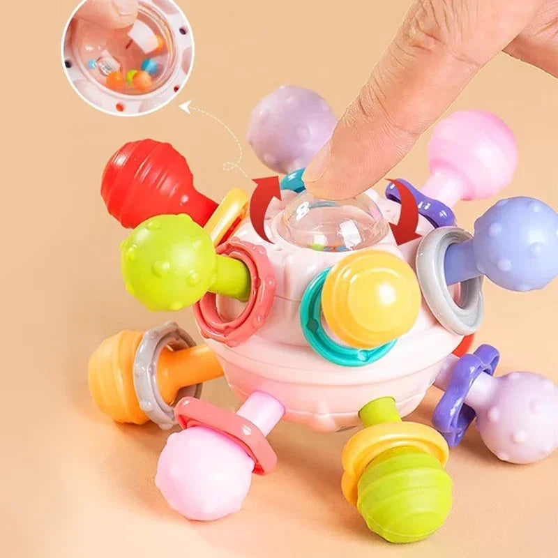 Montessori Baby Teething & Sensory Rattle Toy Set - Petite Cove 