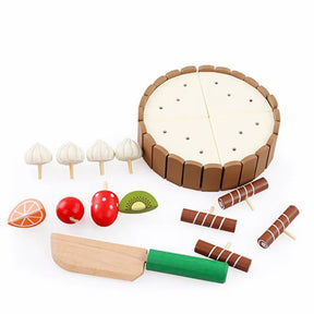 Montessori Sweet Treats: Wooden Cake Playset - Petite Cove 