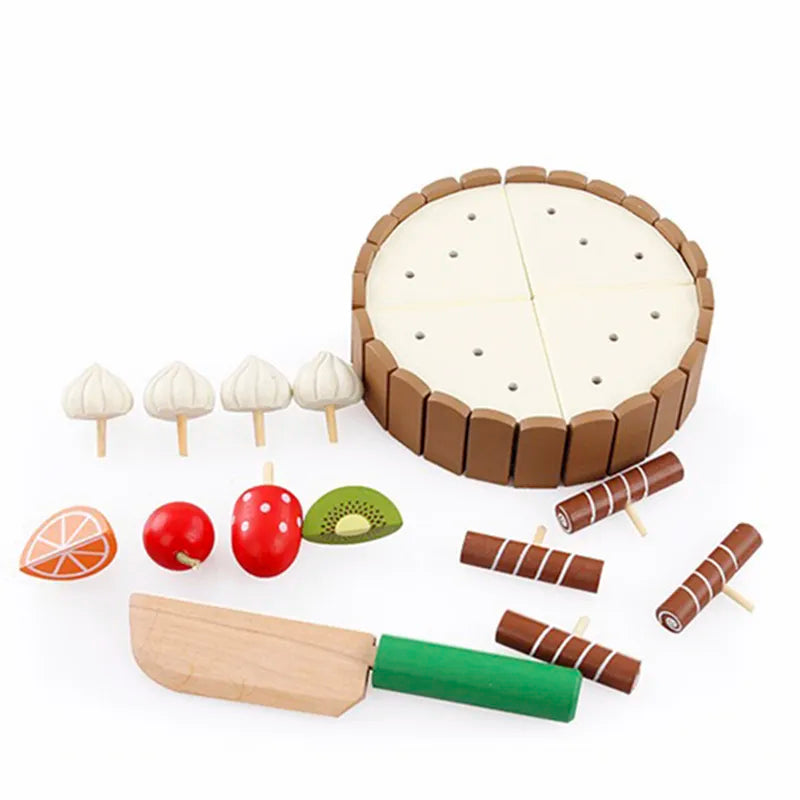 Montessori Sweet Treats: Wooden Cake Playset - Petite Cove 