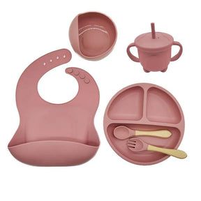 Silicone Essentials: Kid-Proof Baby Non-Slip 8-Piece Dining Set - Petite Cove 