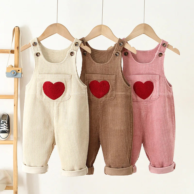 Corduroy Heart Overalls - Petite Cove 